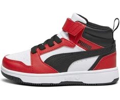 Puma Avalynė Vaikams Rebound V6 Mid Jr Baltas Juodas Raudona 393832 03