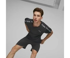 Puma Bėgimo Marškinėliai Vyrams Fit Taped Tee Juodas 523190 01