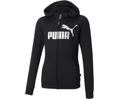 Puma Džemperis Mergaitėms Ess+ Logo Full-Zip Hoodie Juodas 587048 01