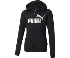 Puma Džemperis Mergaitėms Ess+ Logo Full-Zip Hoodie Juodas 587048 01