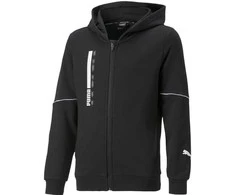 Puma Džemperis Paaugliams Active Sports Full-Zip Hoodie Juodas 670075 01