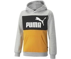 Puma Džemperis Paaugliams Ess Block Hoodie Juodas Pilkas Geltona 849081 04