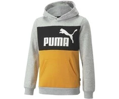 Puma Džemperis Paaugliams Ess Block Hoodie Juodas Pilkas Geltona 849081 04