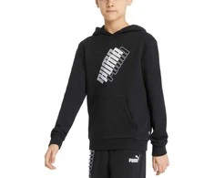 Puma Džemperis Paaugliams Power Logo Hoodie Juodas 847297 01