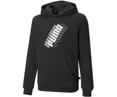 Puma Džemperis Paaugliams Power Logo Hoodie Juodas 847297 01