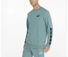 Puma Džemperis Vyrams Ess+ Tape Crew Žalias 847384 50