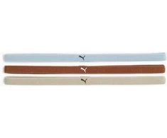 Puma Galvos Juosta AT Sportbands Womens (3pcs) Kreminis Mėlyna Brown 053491 24