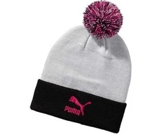 Puma Kepurė Pom Pom Beanie Baltas Juodas