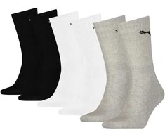 Puma Kojinės 6 poros Sport Cush Juodas Baltas Pilkas 906656 04