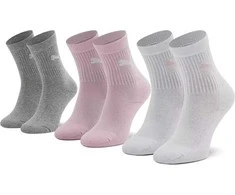 Puma Kojinės Paaugliams Junior Crew Baltas Pilkas Rožinė 907958 05
