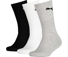 Puma Kojinės Paaugliams Junior Crew Juodas Pilkas Baltas 907958 03