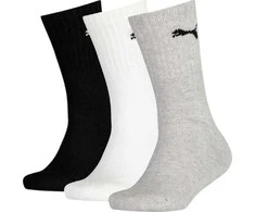 Puma Kojinės Paaugliams Junior Crew Juodas Pilkas Baltas 907958 03