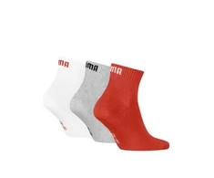 Puma Kojinės Unisex Quarter Baltas Pilkas Raudona 938589 23