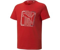 Puma Marškinėliai Paaugliams Alpha Graphic Tee Raudona 847281 11