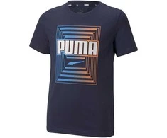 Puma Marškinėliai Paaugliams Alpha Graphic Tee Mėlyna 847292 06
