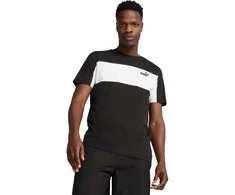 Puma Marškinėliai Vyrams Ess Block Tee Juodas Baltas 684685 01