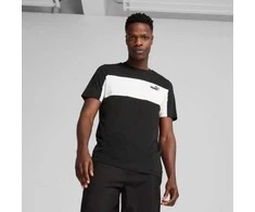 Puma Marškinėliai Vyrams Ess Block Tee Juodas Baltas 684685 01