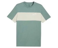 Puma Marškinėliai Vyrams Ess Block Tee Žalias Baltas 684685 30