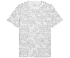 Puma Marškinėliai Vyrams Ess Logo Lab Aop Tee Baltas Pilkas 684668 02