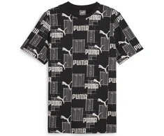 Puma Marškinėliai Vyrams Ess+ Logo Lab Aop Juodas Baltas 678982 01