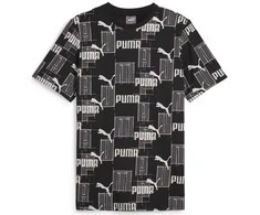Puma Marškinėliai Vyrams Ess+ Logo Lab Aop Juodas Baltas 678982 01