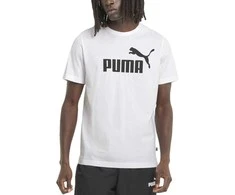 Puma Marškinėliai Vyrams Ess Logo Tee Baltas