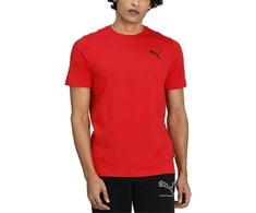 Puma Medvilniniai Marškinėliai Vyrams ESS Small Logo Tee Raudona 586668 47