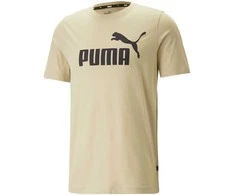 Puma Medvilniniai Marškinėliai Vyrams Ess Logo Tee Kreminis 586667 85