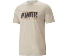 Puma Medvilniniai Marškinėliai Vyrams Graphics Wording Kreminis 674475 88