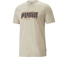Puma Medvilniniai Marškinėliai Vyrams Graphics Wording Kreminis 674475 88