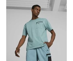 Puma Medvilniniai Marškinėliai Vyrams Open Road Tee Adriatic Žalias 673401 84