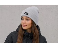 Puma Megzta Kepurė Unisex Ess Mid Crown Beanie Light Pilkas 026400 05