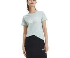 Puma Palaidinė Ess+ Logo Heather Tee Žalias