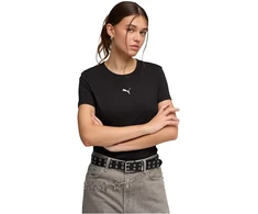 Puma Palaidinė Moterims Ess Centered Cat Logo Tee Juodas 692916 01
