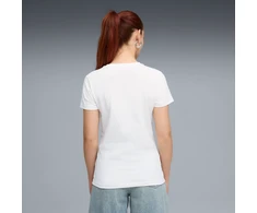 Puma Palaidinė Moterims Ess Centered Cat Logo Tee Baltas 692916 02