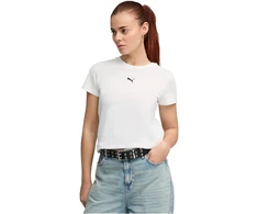 Puma Palaidinė Moterims Ess Centered Cat Logo Tee Baltas 692916 02