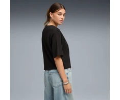 Puma Palaidinė Moterims Ess Elevated Relaxed Tee Juodas 691813 01