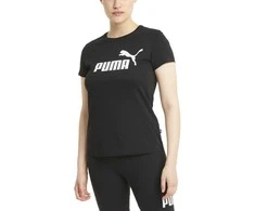 Puma Palaidinė Moterims Ess Logo Tee Juodas
