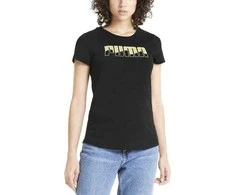 Puma Palaidinė Moterims Rebel Graphic Tee Juodas