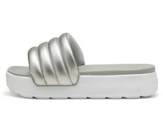 Puma Šlepetės Moterims Karmen Slide Puffy Baltas Sidabrinis 395399 03