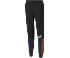 Puma Sportinės Kelnės Vyrams Ess+ Block Sweatpants Juodas Mėlyna Oranžinis 849037 71