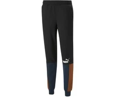 Puma Sportinės Kelnės Vyrams Ess+ Block Sweatpants Juodas Mėlyna Oranžinis 849037 71