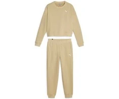 Puma Sportinis Kostiumas Moterims Loungewear Suit Kreminis 676089 84