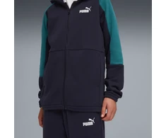 Puma Sportinis Kostiumas Paaugliams Ess Block Hooded Full-Zip Navy Mėlyna Žalias 693334 16