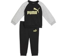 Puma Sportinis Kostiumas Vaikams Minicats Ess Raglan Crew Set Fl Juodas 686281 51