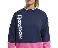 Reebok Džemperis Moterims Te Linear Logo Crew Mėlyna Rožinė FU2194