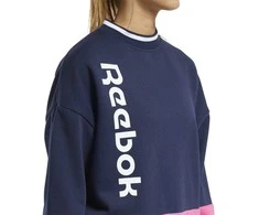 Reebok Džemperis Moterims Te Linear Logo Crew Mėlyna Rožinė FU2194