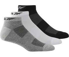 Reebok Kojinės Te Low Cut Sock 3p Baltas Juodas Pilkas