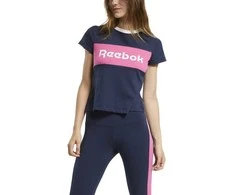 Reebok Palaidinė Moterims Te Linear Logo Deta Mėlyna
