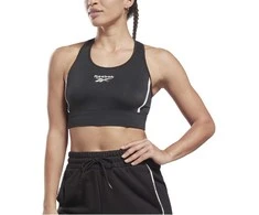Reebok Sportinė Liemenėlė Moterims Piping Pack Bralett Juodas HD2818